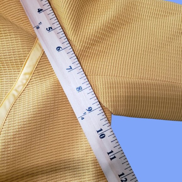 Uge Womens Textured Zip-Up Jacket With Pockets Yellow mustard Large - Picture 10 of 16
